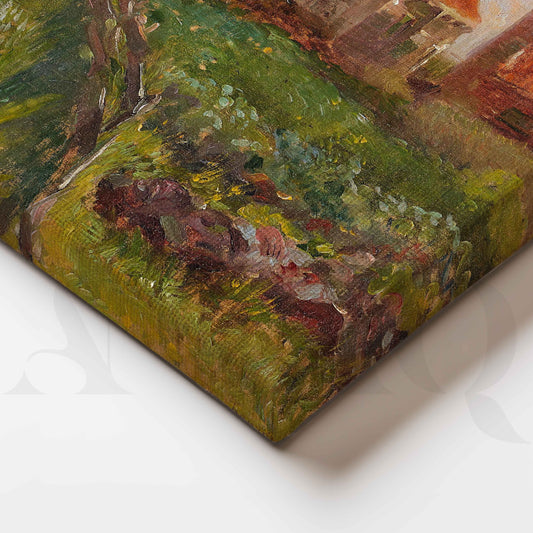 Rustic Village Landscape Canvas Artwork