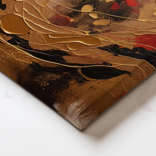 Luxury Gold Abstract Textured Canvas Artwork