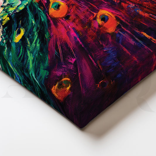 Peacock Elegance Canvas Wall Painting