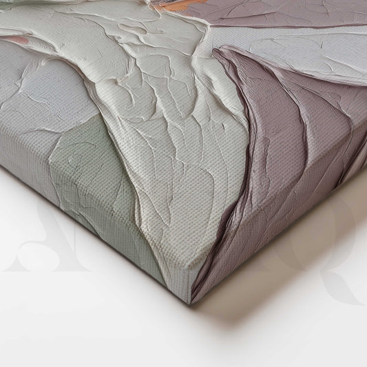 Soft Textured Abstract Impasto Canvas Artwork in Neutral Tones