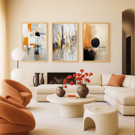 Elegant Monochrome Glow Gallery Walls