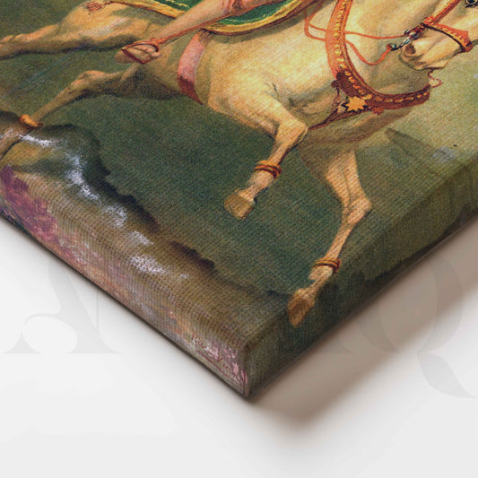 Kalki Avatar by Raja Ravi Varma Canvas Artwork
