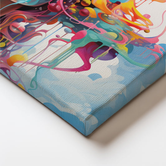 A Symphony in Color: The Women in Vivid Hues Canvas Wall Art