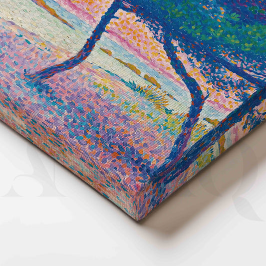 Pink Coastal Trees Canvas Artwork