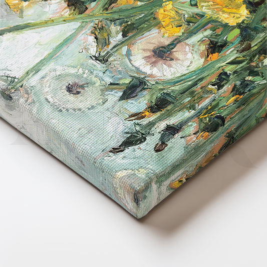 Golden and white Radiance Canvas Wall Painting