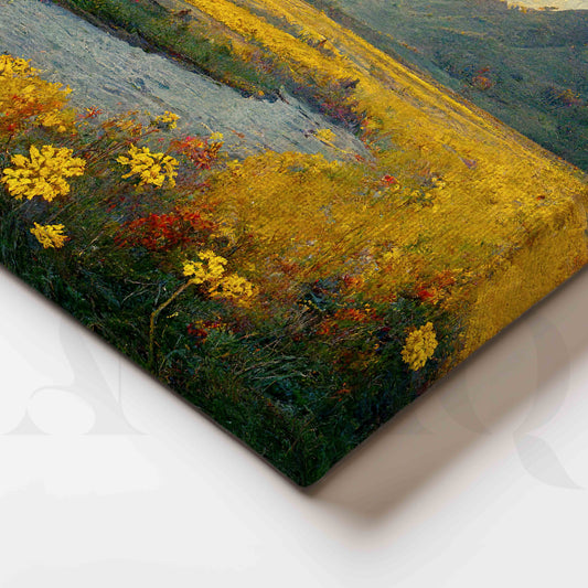 Mountain Meadow River Canvas Artwork