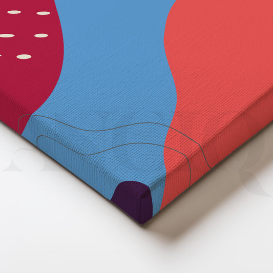 Abstract Fluid Shapes in Bold Colors and Minimalistic Lines