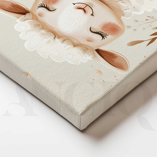 Little Lamb in the Meadow Kids Canvas Artwork