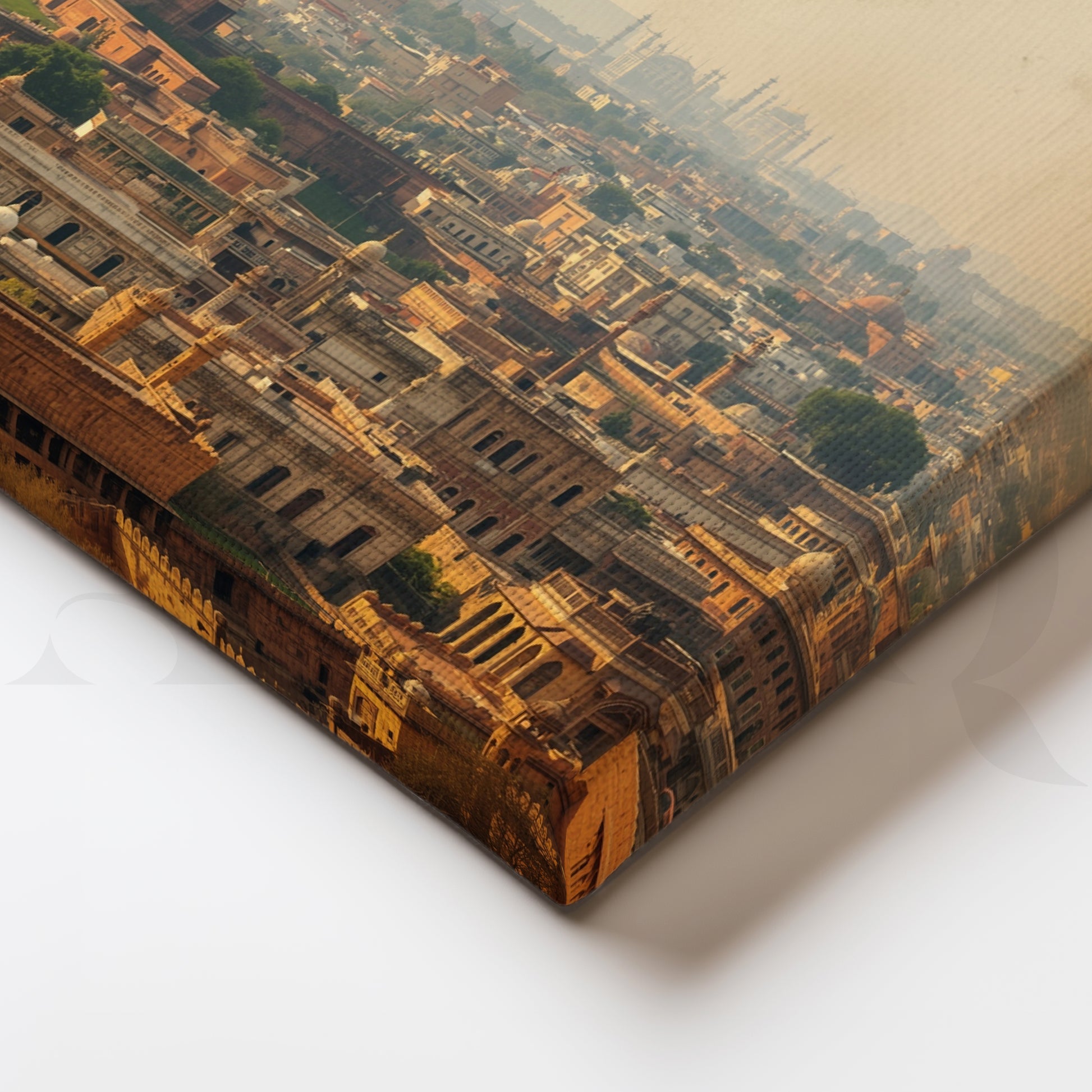 Delhi Heritage Skyline Canvas Artwork for Office/Study Room