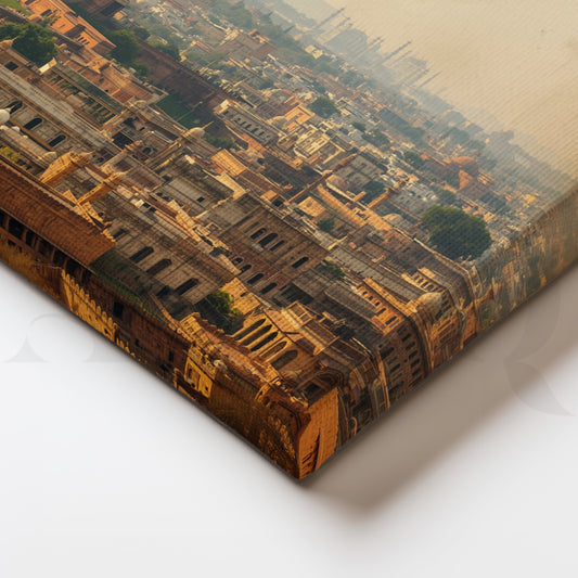 Delhi Heritage Skyline Canvas Artwork for Office/Study Room