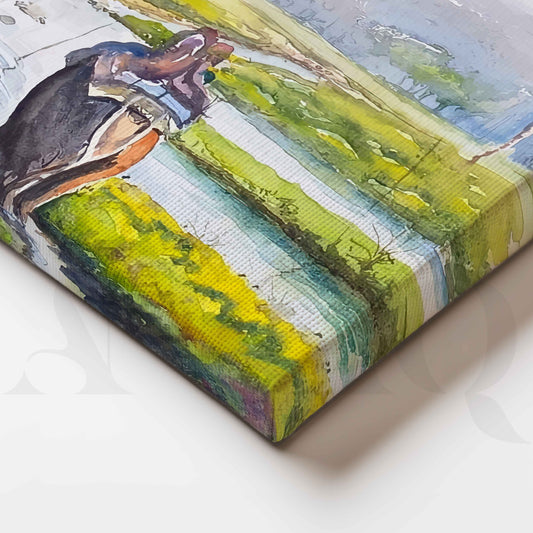 Elephant Trail Landscape Canvas Artwork