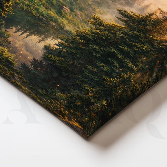 Alpine Forest Escape Gallery Wall – Set of 3 Landscape Artworks - 18 x 24 Inches for Living Room