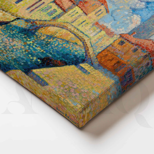 Venice Canal Cityscape Canvas Artwork