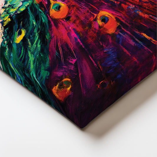 Peacock Elegance Canvas Wall Painting