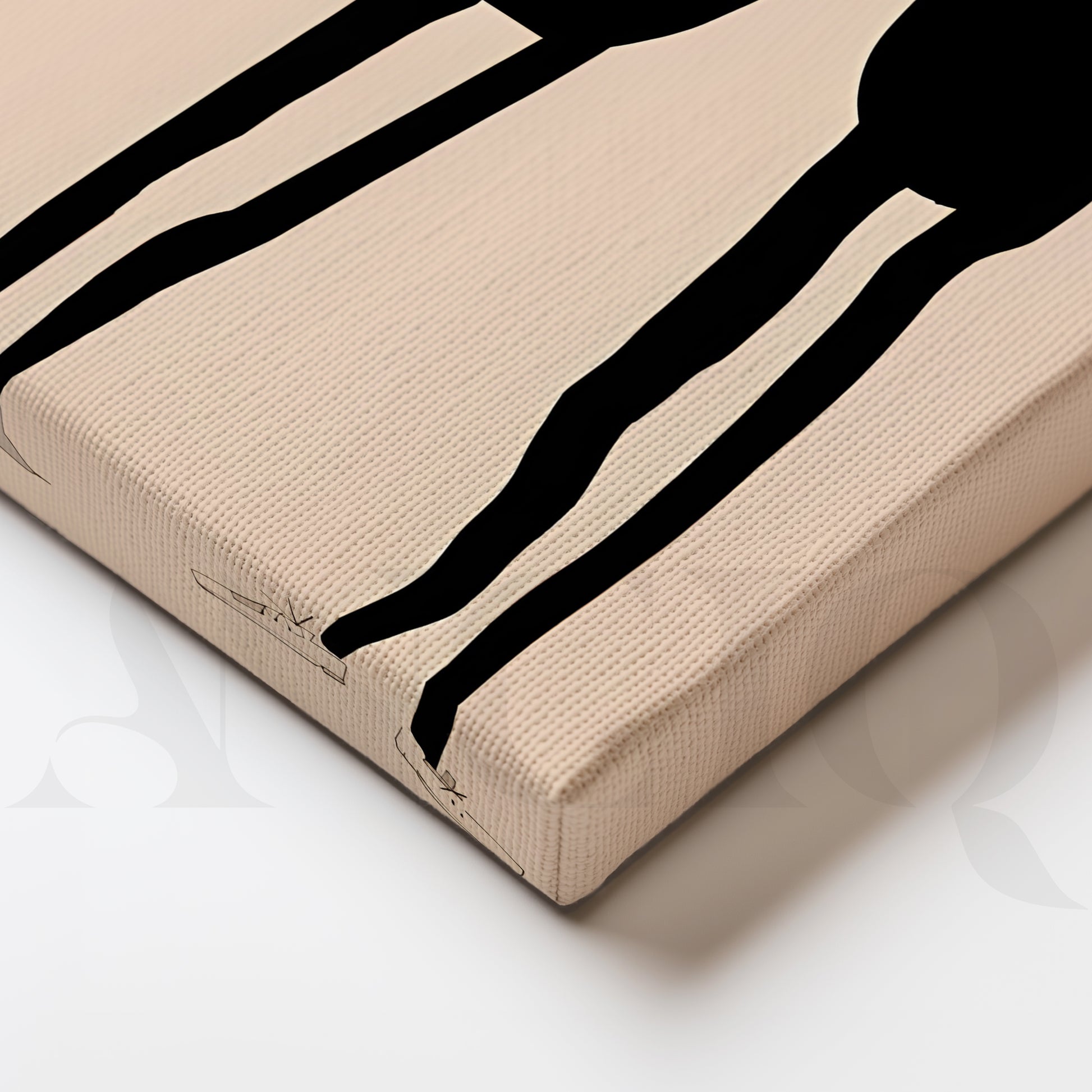 Romantic Silhouette Couple Canvas Artwork for Stylish Bedroom