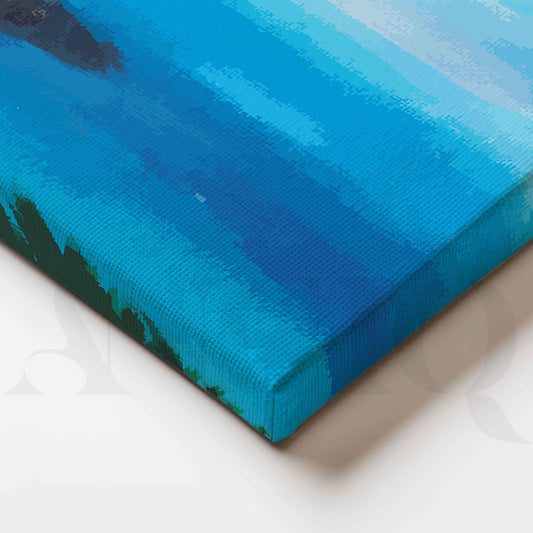 Blue Coastal Bay Canvas Artwork