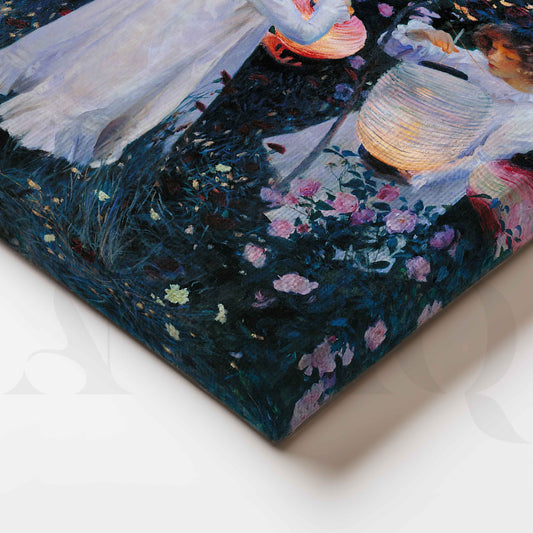 Children with Lanterns Impressionist Canvas Artwork for Stylish Bedroom