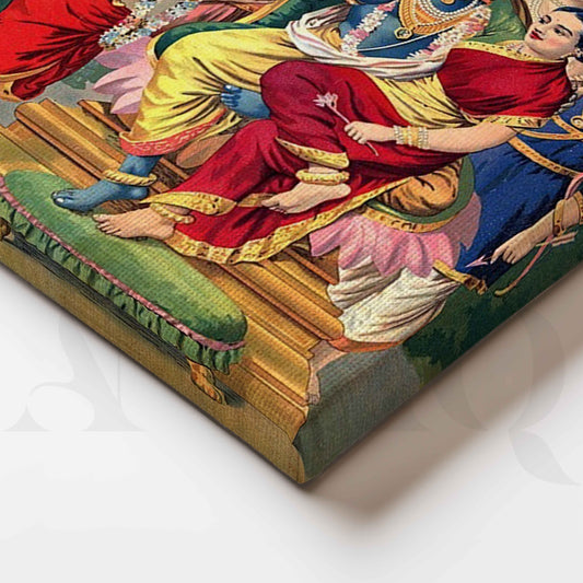 Sri Rama Pattabhishek by Raja Ravi Varma Canvas Artwork
