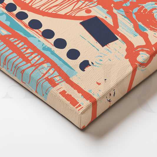 Coral Chaos Abstract Print