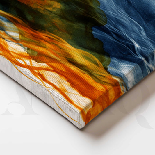 Abstract Ink Flow Gallery Wall Canvas Artwork Set of 3 - 18 x 24 Inches