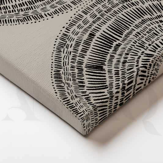 Minimalist Tribal Pattern Abstract Canvas Artwork