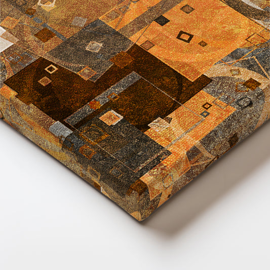 Geometric Symphony of Mosaic Dreams Canvas Painting