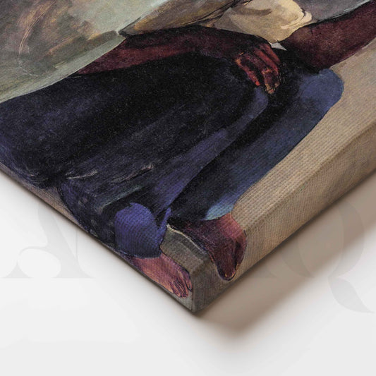 Ancient Story Teller by Amrita Sher-Gil Canvas Artwork
