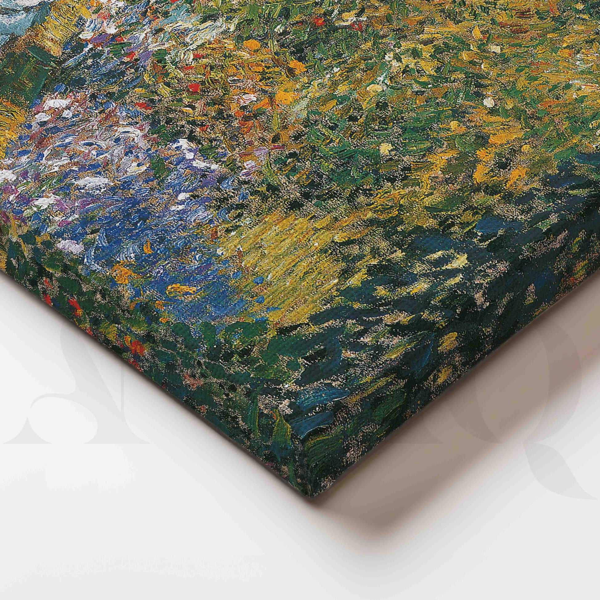 Impressionist Garden Walk Canvas Artwork for Living Room