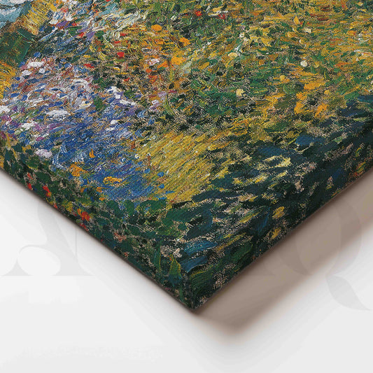 Impressionist Garden Walk Canvas Artwork for Living Room
