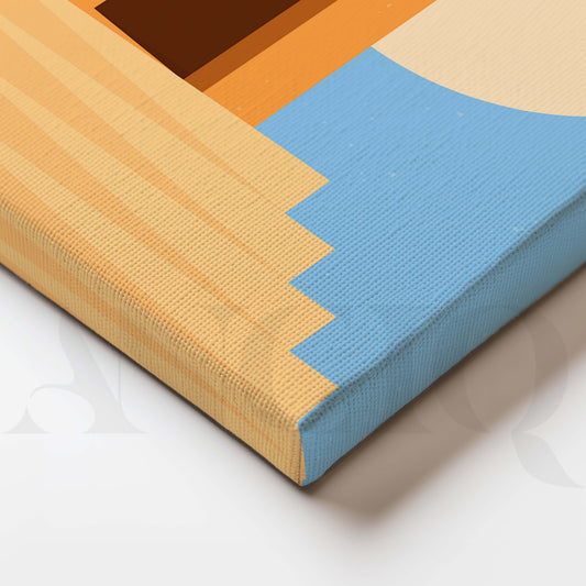 Warm Architectural Abstract Gallery Wall Artwork Set of 3