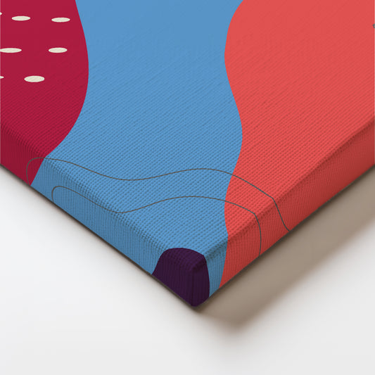 Abstract Fluid Shapes in Bold Colors and Minimalistic Lines