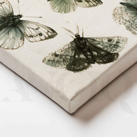 Sage Green Butterfly Collection Canvas Artwork