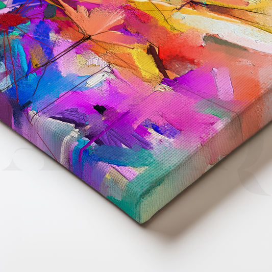 Vibrant Abstract Art: Colorful Canvas Wall Decor