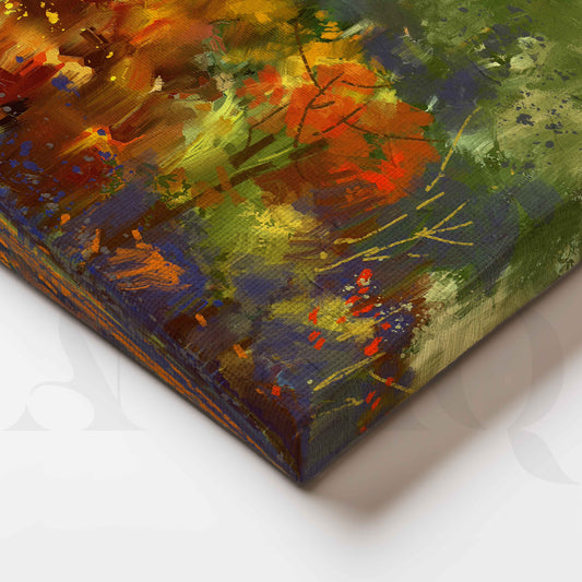 Abstract Autumn Forest Canvas Artwork