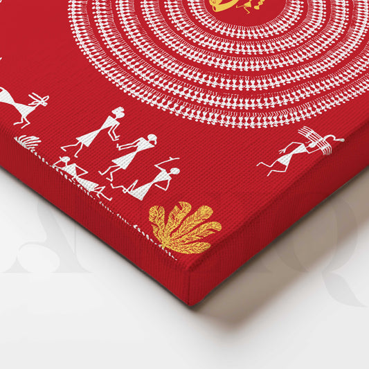 Close-up Detail Tribal Circle Dance Folk Canvas Artwork
