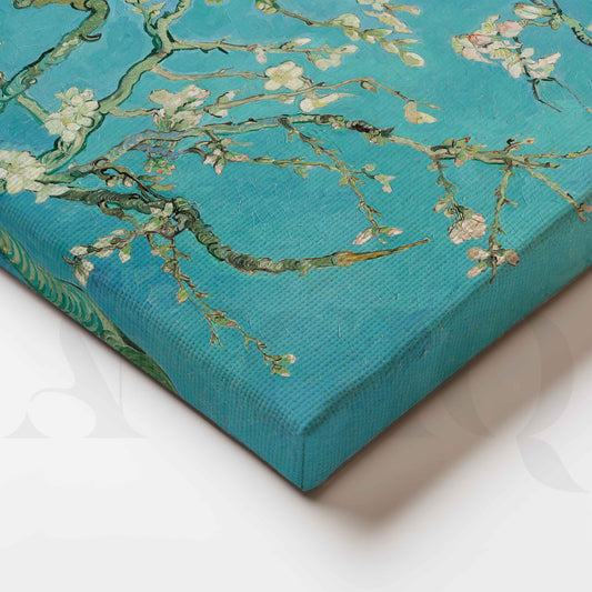 Almond Blossom Blue Floral Canvas Artwork