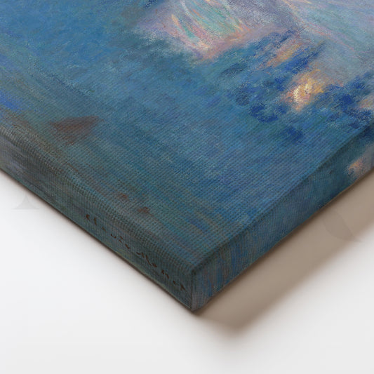 Parliament at Dusk Impressionist Canvas Painting for Office
