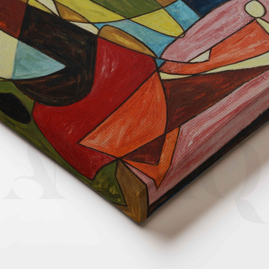 Modern Cubist Figure Canvas Artwork