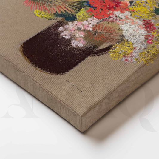 Vintage Wildflower Bouquet Canvas Artwork for Kitchen/Dining Area