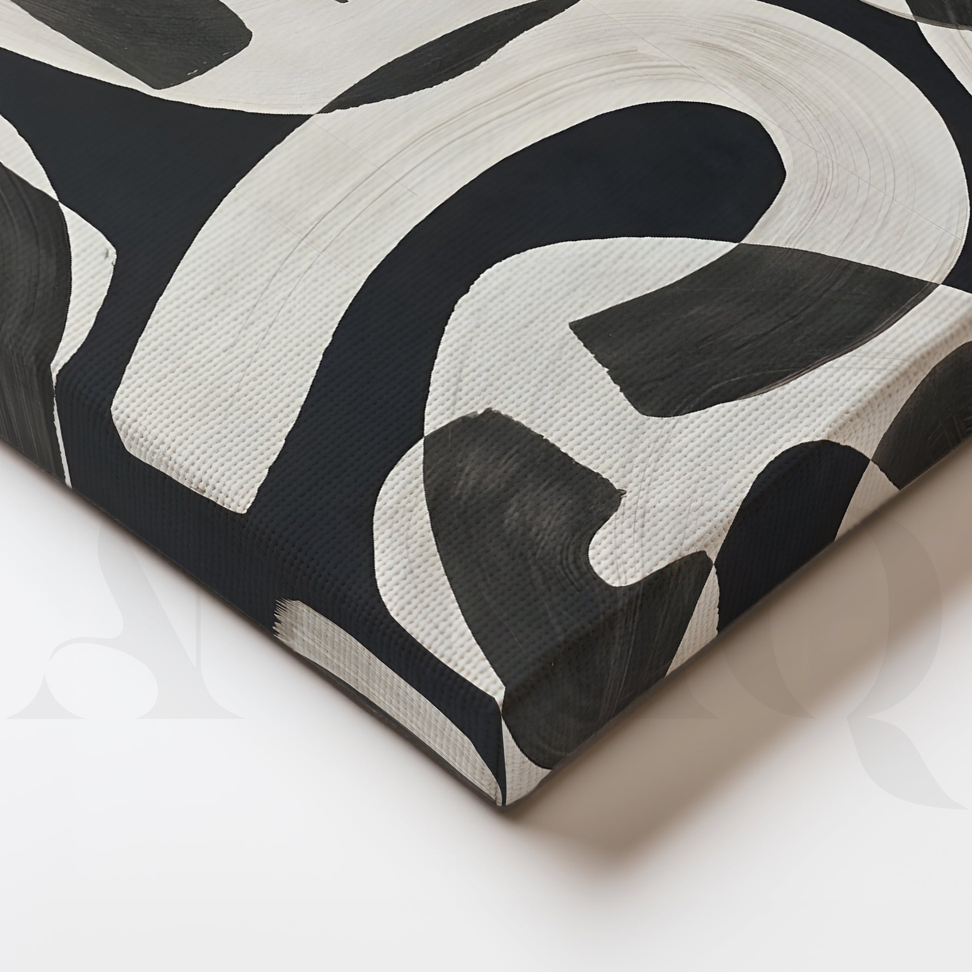 Brush Pattern Canvas Artwork for Living Room