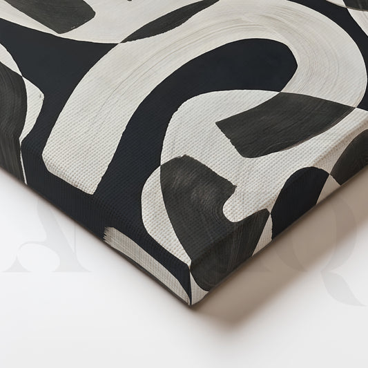 Brush Pattern Canvas Artwork for Living Room