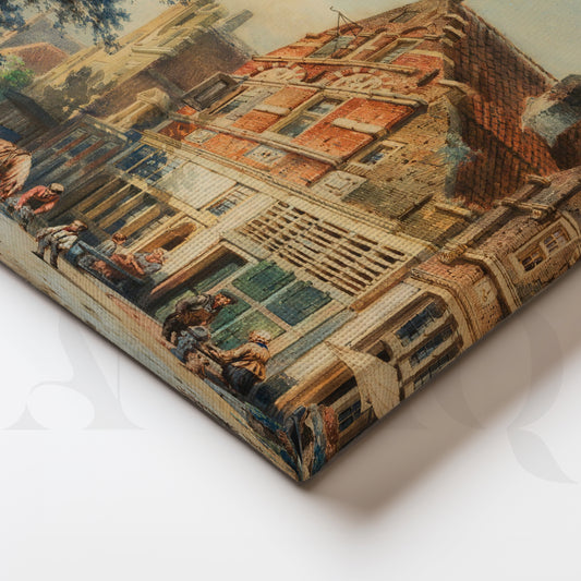 Canal Street European City Canvas Artwork