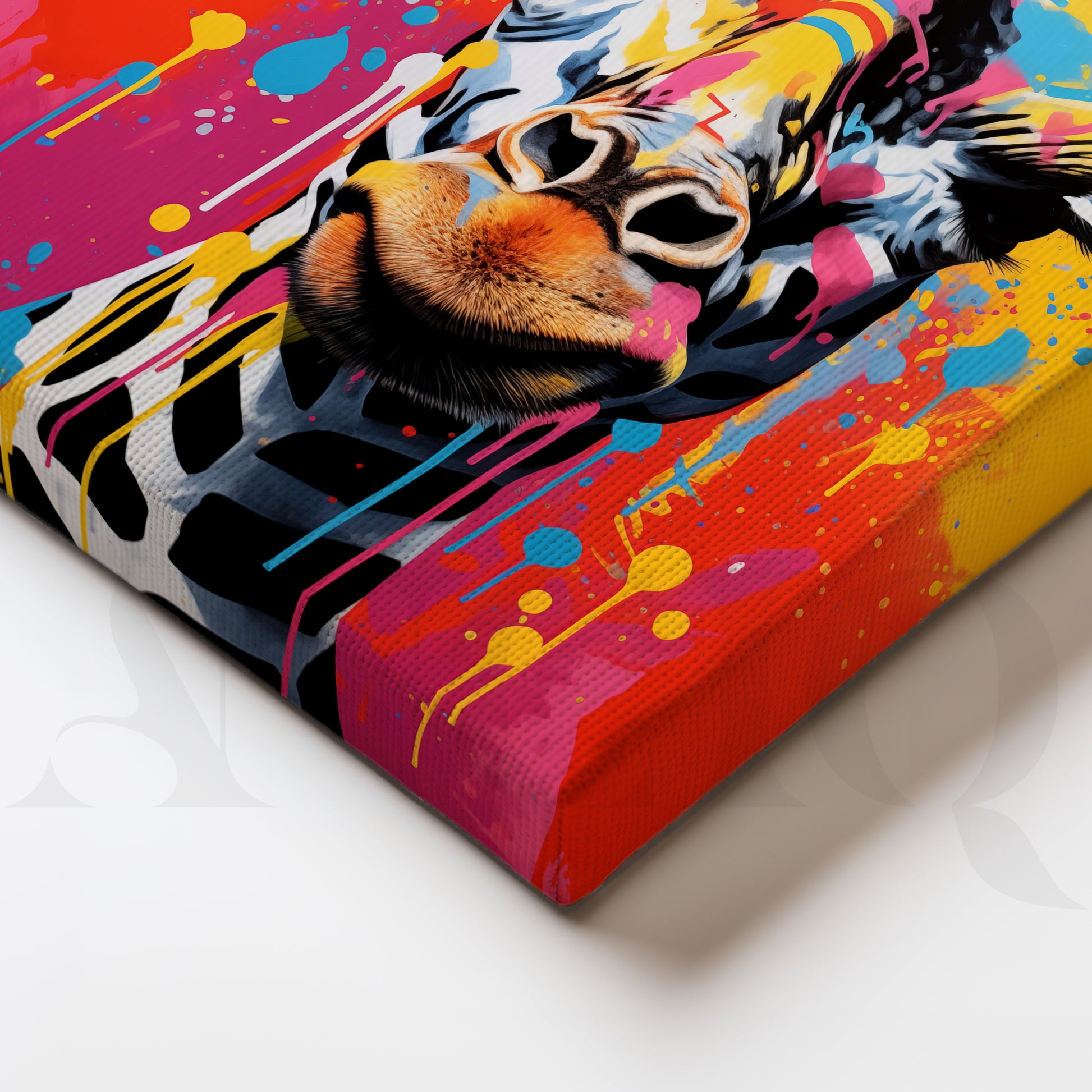 Colorful Giraffe Pop Artwork for Entryway/Hallway