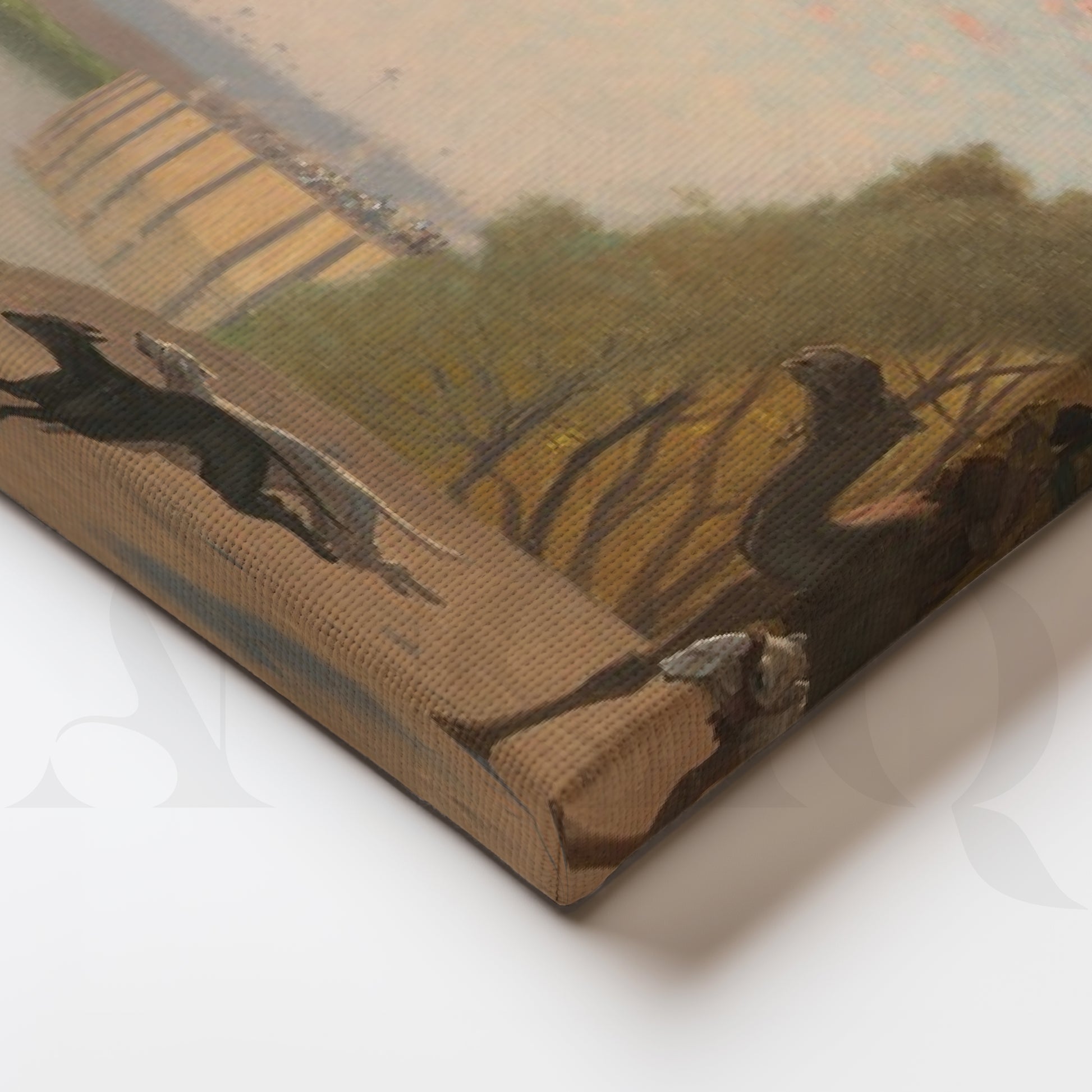Desert Caravan Landscape Gallery Wall – Set of 3 Vintage Oriental Artworks - 18 x 24 Inches for Stylish Bedroom