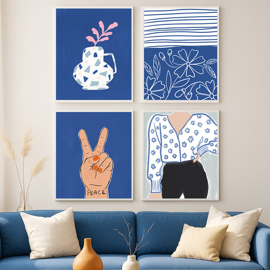 Blue Harmony Gallery Walls