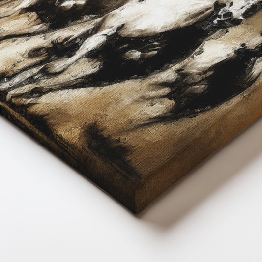 Wild Stampede Canvas Wall Painting