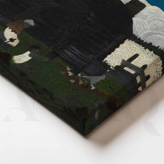 Moody Farmhouse Landscape Canvas Artwork