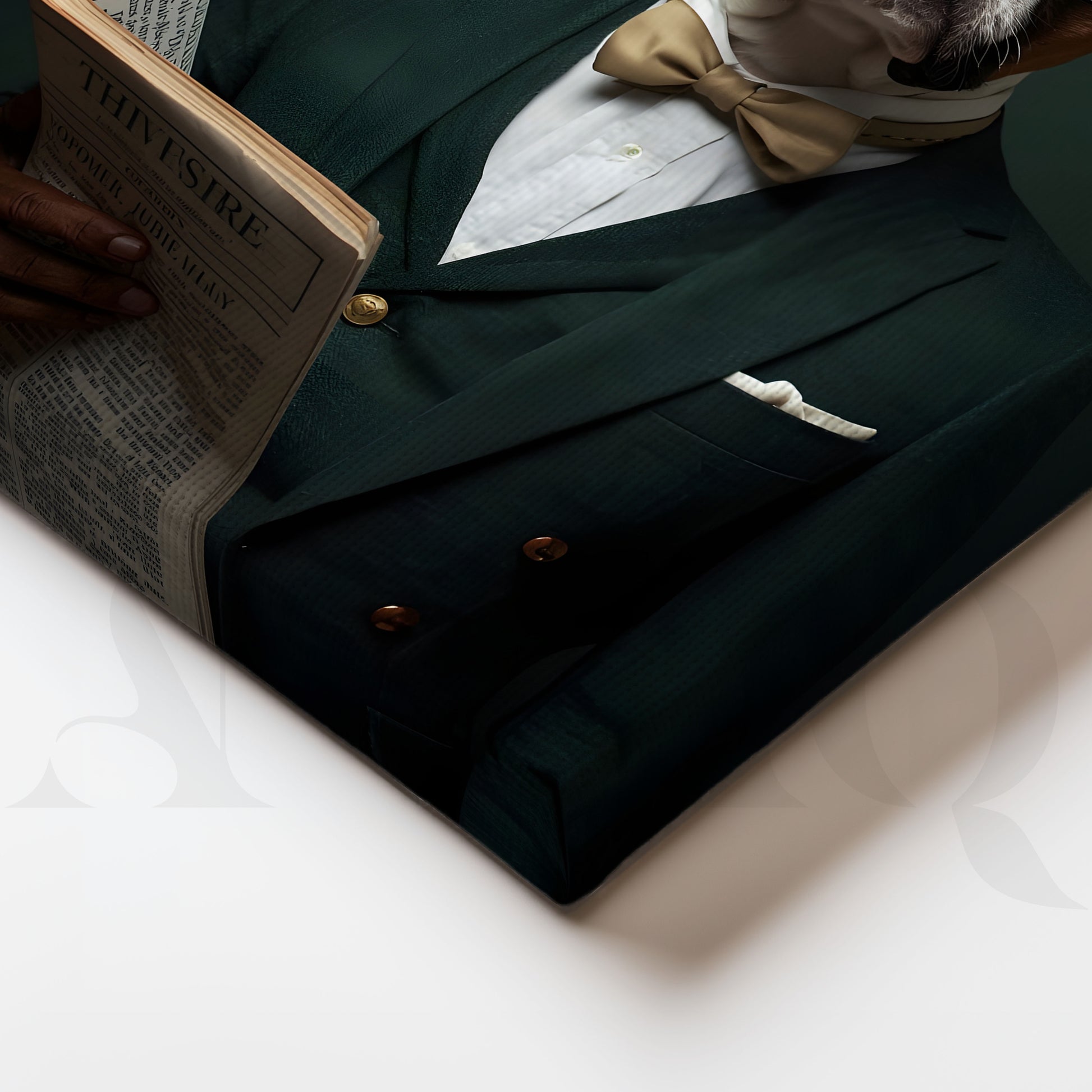Vintage Gentleman Dog Pop Artwork for Entryway/Hallway
