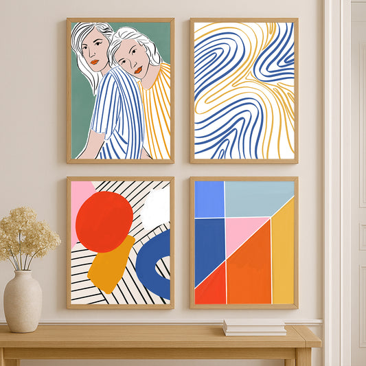 Modern Art Fusion Gallery Walls