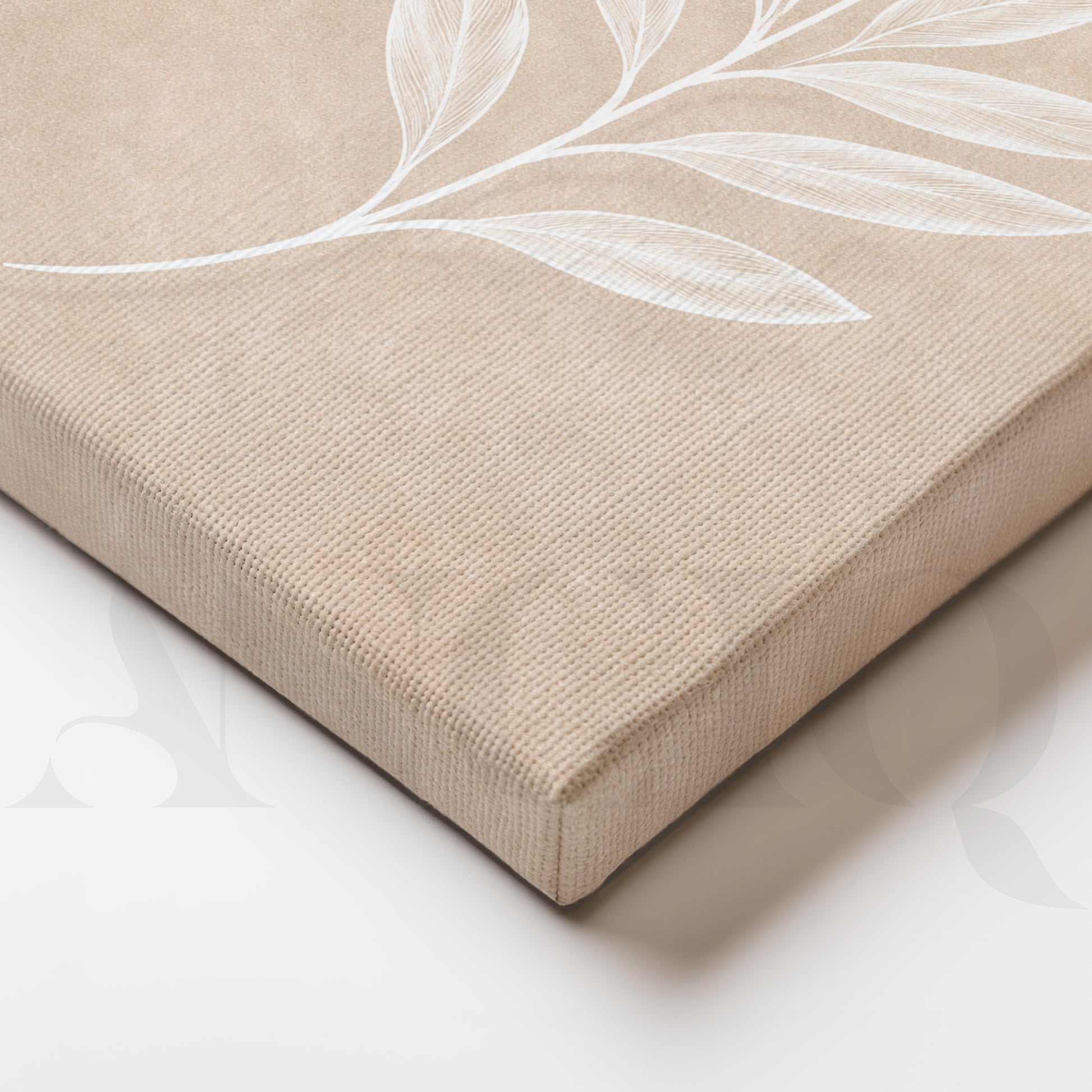 Minimal Leaf Imprint Gallery Wall – Set of 3 Botanical Artworks - 18 x 24 Inches for Living Room